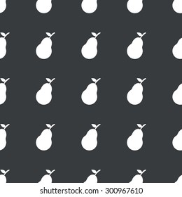 White image of pear fruit repeated on black background