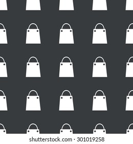 White image of shopping bag repeated on black background