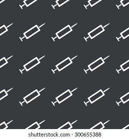 White image of syringe repeated on black background