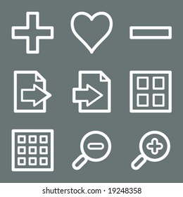 White image viewer web icons V2 set 1