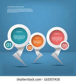 White infographic elements with modern arrows suitable for infographics, web layout, presentations, etc.