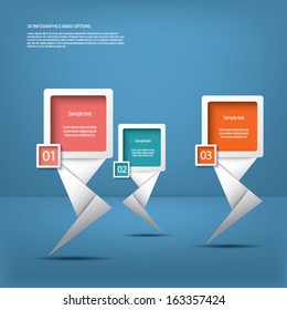 White infographic elements with modern arrows suitable for infographics, web layout, presentations, etc.