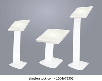 White information stand set . vector illustration