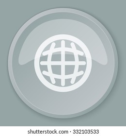 White International icon on grey web button
