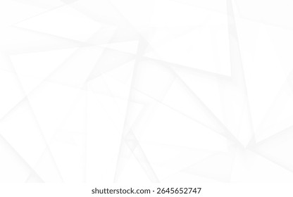 White intersecting planes create a clean, modern abstract background with subtle shadows and triangular shapes.