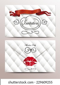White  invitation envelope