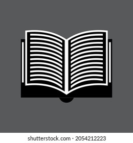 white isolated book icon vector