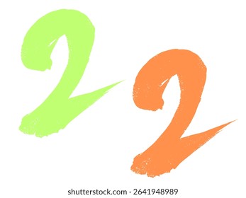 white isolated number 2 two in white background with shadow 2025