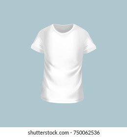 White isolated t-shirt for mock-up. 