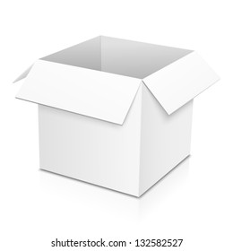 White isolated vector paper box