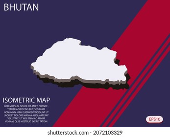 Mapa isométrico blanco de los elementos Bután Azul y Rojo fondo para el mapa conceptual fácil de editar y personalizar. Pasos 10