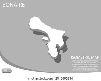 mapa isométrico blanco de los elementos bonaire gris
 fondo para el mapa de concepto fácil de editar y personalizar. Pasos 10
