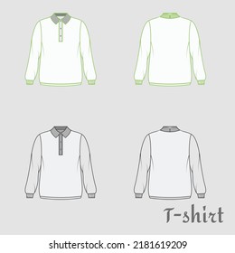 White jacket illustration. T-shirt template