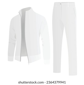 White jacket and pants. vector illustration