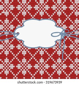 White Jacquard pattern on knitted fabric.