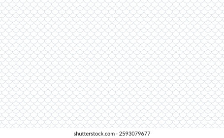 White japanese background. fish scales seamless horizontal background. scale pattern. geometric seamless overlay circular shapes. vector background