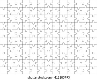 White jigsaw puzzle pattern as a background