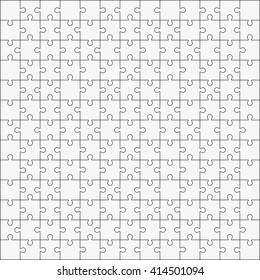 White jigsaw puzzle pattern as a background