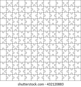 White jigsaw puzzle pattern as a background