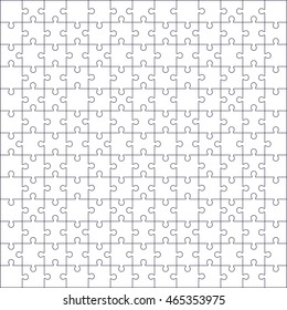 White jigsaw puzzle pattern as a background