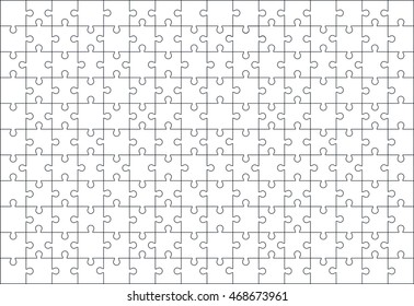 White jigsaw puzzle pattern as a background