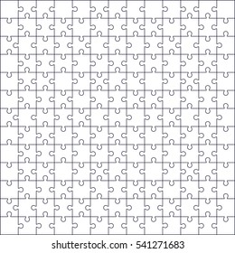 White jigsaw puzzle pattern as a background