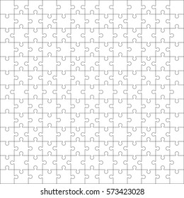 White jigsaw puzzle pattern as a background