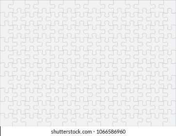 White Jigsaw Puzzles 126 Pieces Vector Illustration