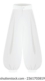 pantalones de jiu jitsu blanco.  vector