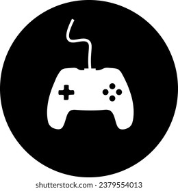 The white joystick symbol is in the center of a black circle