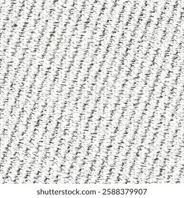 White jute rug with tufts of black fiber along some oblique ribs. Striped floor carpet. Mat texture. Abstract vector seamless.