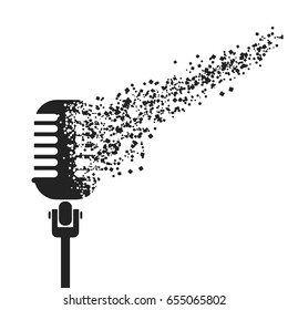 White karaoke poster templates background eps 10