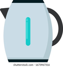 Caldera blanca, ilustración, vector sobre fondo blanco.
