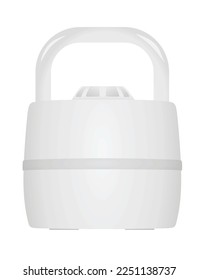 White kettlebell dumbbell. vector illustration