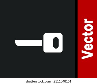 White Key icon isolated on black background.  Vector Illustration