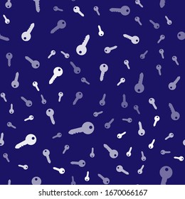 Icono de la tecla blanca aislado en fondo azul. Ilustración vectorial