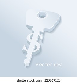 White key : vector illustration