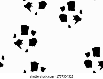White Kid Random Cute Simple Trendy Pattern. Cute Vector Marker White Geo Pattern. Drawn Minimal Doodle Print. Black Handmade
