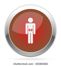 White Kidneys icon on red web app button