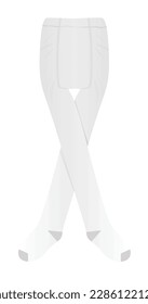 White kids pantyhose. vector illustration
