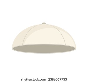 white kippah illustration vector isolated