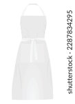 White kitchen apron. vector illustration