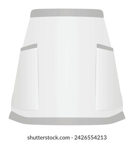 White  kitchen apron. vector illustration