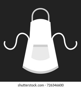 White kitchen apron. Vector illustration.
