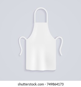 White kitchen aprons. Chef uniform for cooking. Vector illustration.