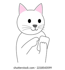 A White Kitten with a cellphone