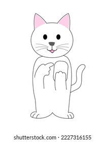 A White Kitten with a cellphone
