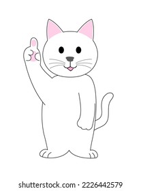 A White Kitten giving a piece of advice