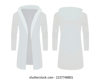 White knitted jacket. vector illustration