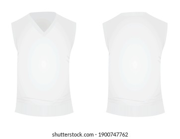 White knitted pullover. vector illustration